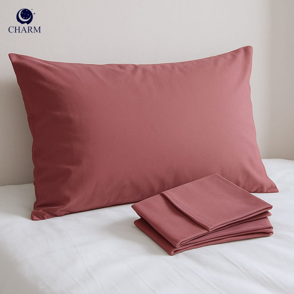 ปลอกหมอนหนุน CHARM CLASSIC ขนาด 20 X 30 นิ้ว สี DARK ROSE